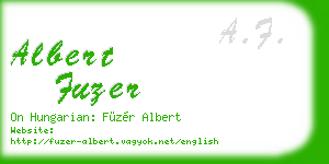 albert fuzer business card
